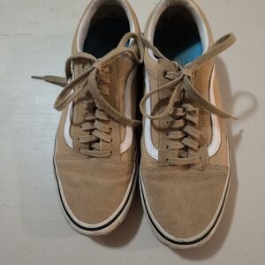 Vans Tan and White Men's Sneakers